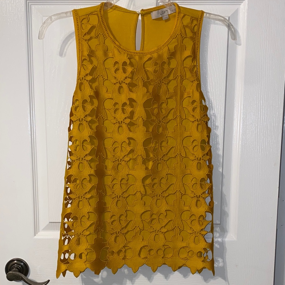 LOFT Rich Gold Sleeveless Top